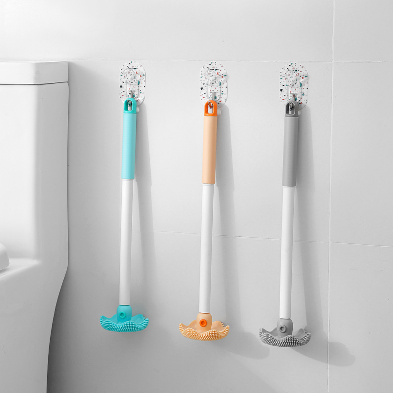 Creative Cartoon Octopus Toilet Brush Home Bathroom Toilet Long Handle No Dead Angle Cleaning Brush