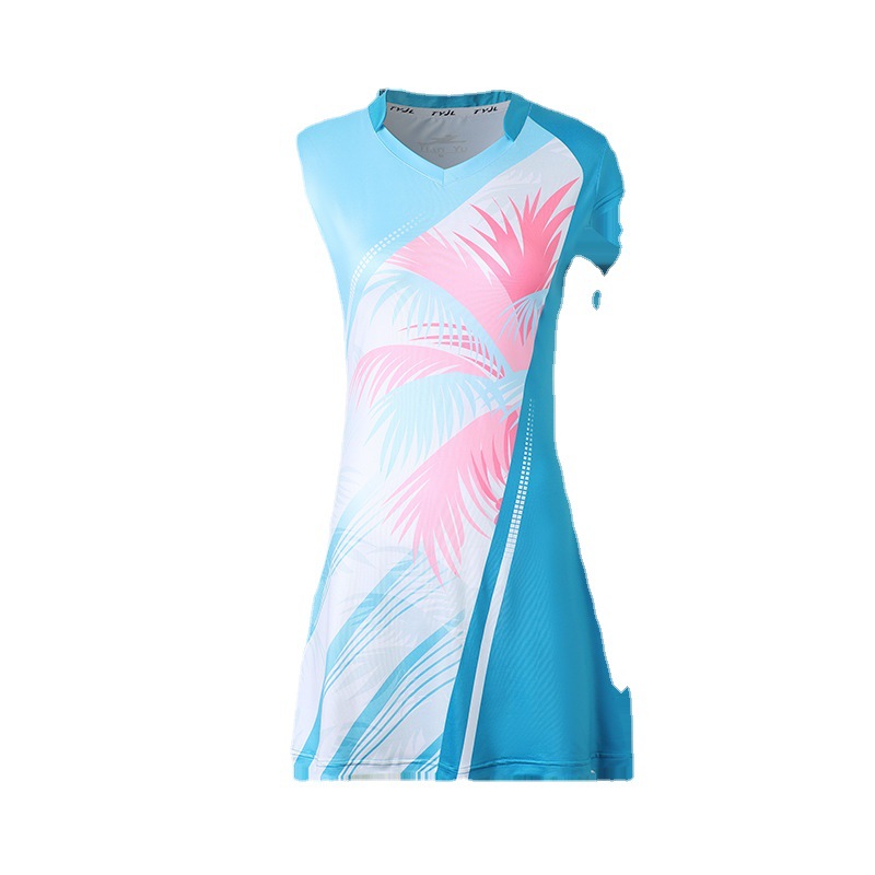 New Badminton Suit Women's Tennis One-piece Sports Short Pants Skirt Slimming Fashion Quick-drying Summer Team Clothing Group Buying