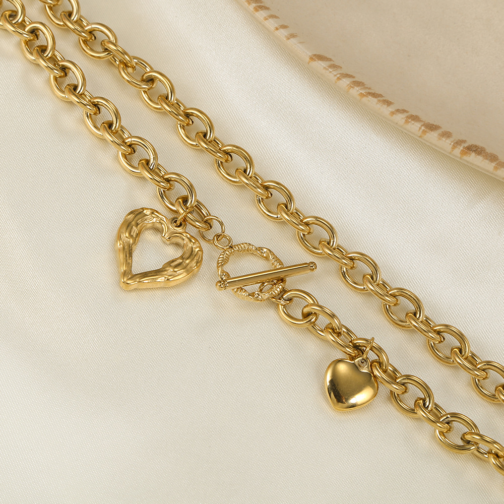 Fashion Heart-shape Thick Chain Necklace Wholesale display picture 4