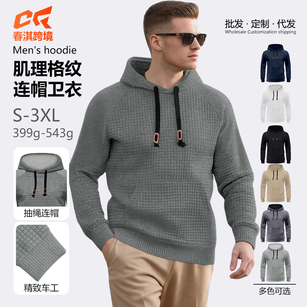Transfronterizo Amazon comercio exterior nuevo tamaño europeo hombre chaqueta Jacquard casuales chaqueta de bolsillo grande