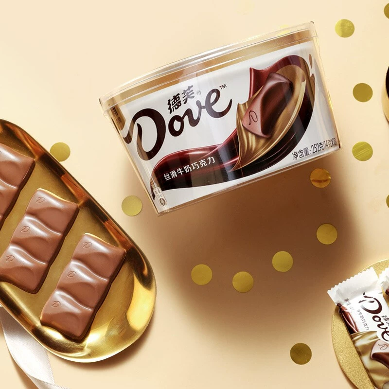 Dove шелковистый молочный шоколад чашка 252г плитка свадебные конфеты на открытом воздухе отдых закуски