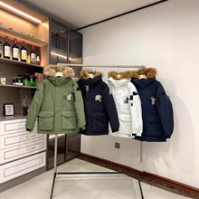 现货MLB情侣款大毛领羽绒服工装羽绒服9902批发私信