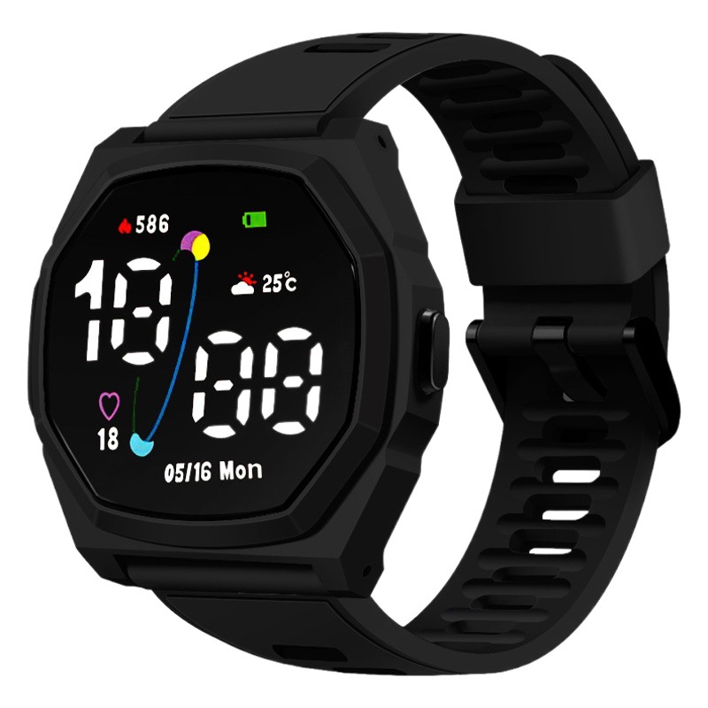 En stock nuevo estudiante casual LED reloj electrónico Apple botón Digital impermeable deportes hombres y mujeres reloj