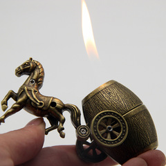 Creative Personalized Inflatable Lighter Carriage Barrel Gold Retro Nostalgic Ornament Gift Stands Supermarket Wholesale