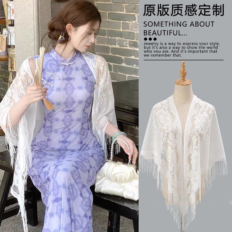 New lace triangle shawl for brides and bridesmaids, wedding dress, party shawl, triangle shawl for women, cross-border wholesale