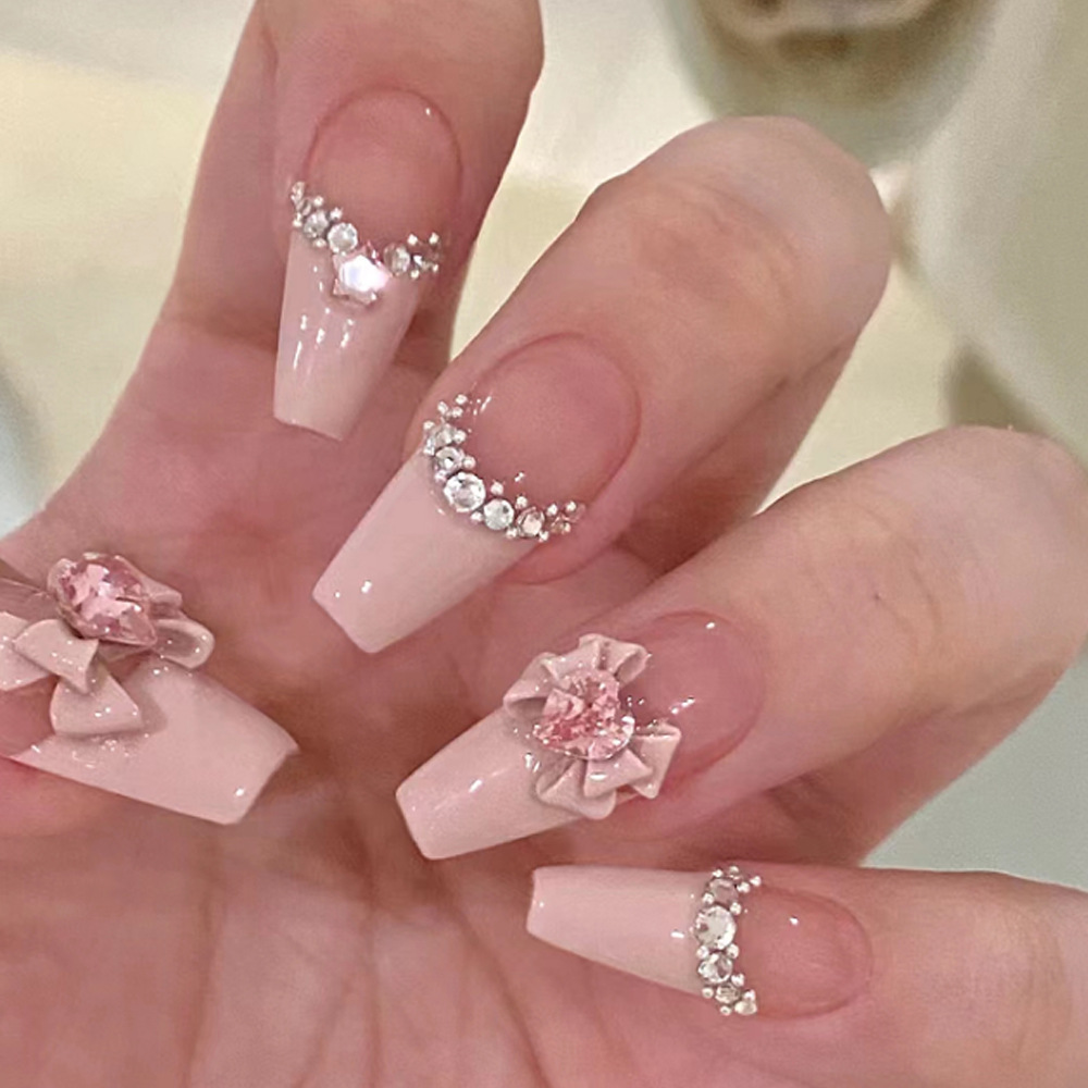 Promoción de pérdida dulce Cool nail patch simple parche de uñas falsas productos terminados al por mayor ventas domésticas de desgaste de uñas