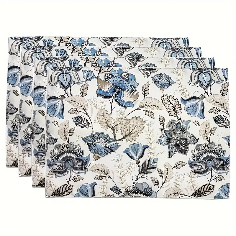 Transfronterizos lino almohadilla de mesa Aliexpress TEMU Amazon almohadilla de mesa cuadrada búfalo rojo almohadilla de Navidad Día de la Independencia