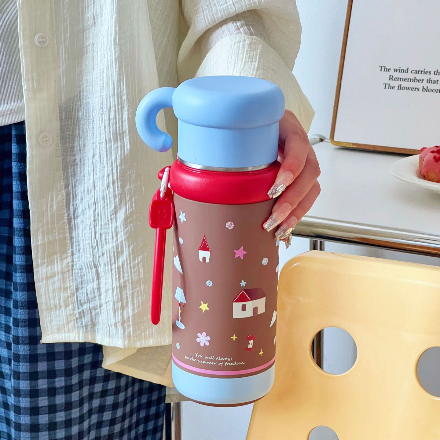 水杯保温杯316不锈钢吸管杯新款一杯三饮男女学生高颜值便携杯子