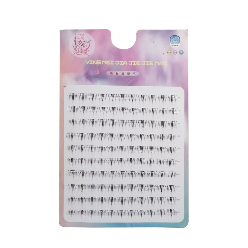 Diez filas de puro deseo de estilo libre pequeño gato salvaje bajo la simulación de pestañas de un solo grupo de atmósfera de cámara sentir perezoso auto injertado pestañas falsas