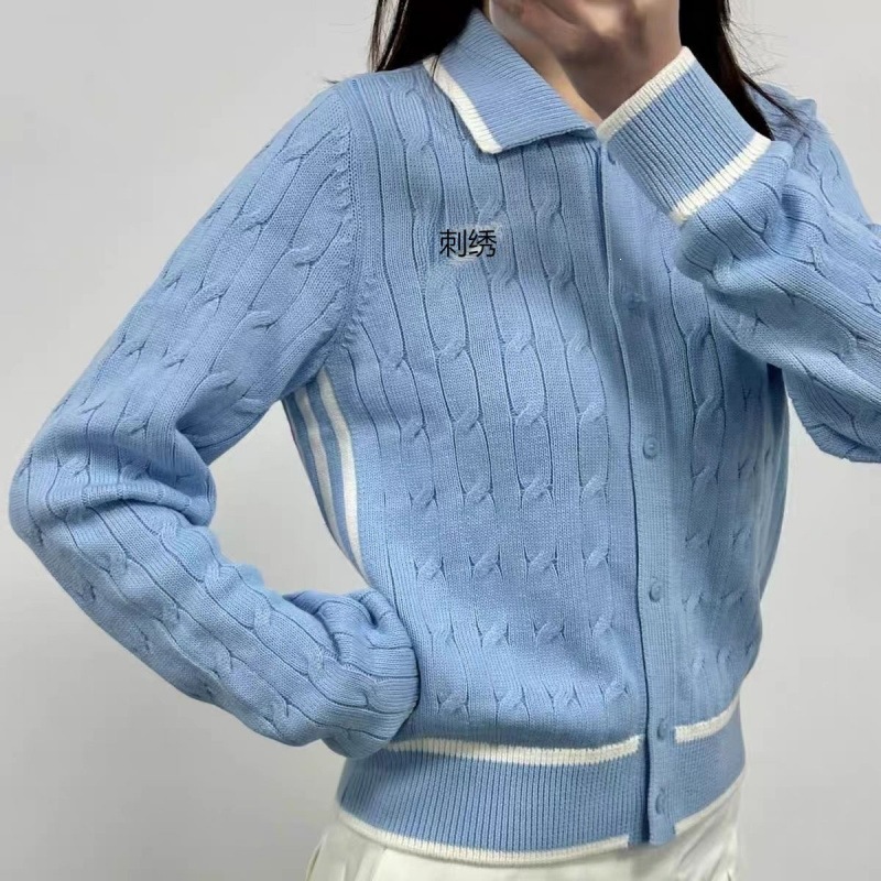 New autumn and winter women's classic warm lapel jacket, classic striped knitted cardigan sweater, slimming and versatile