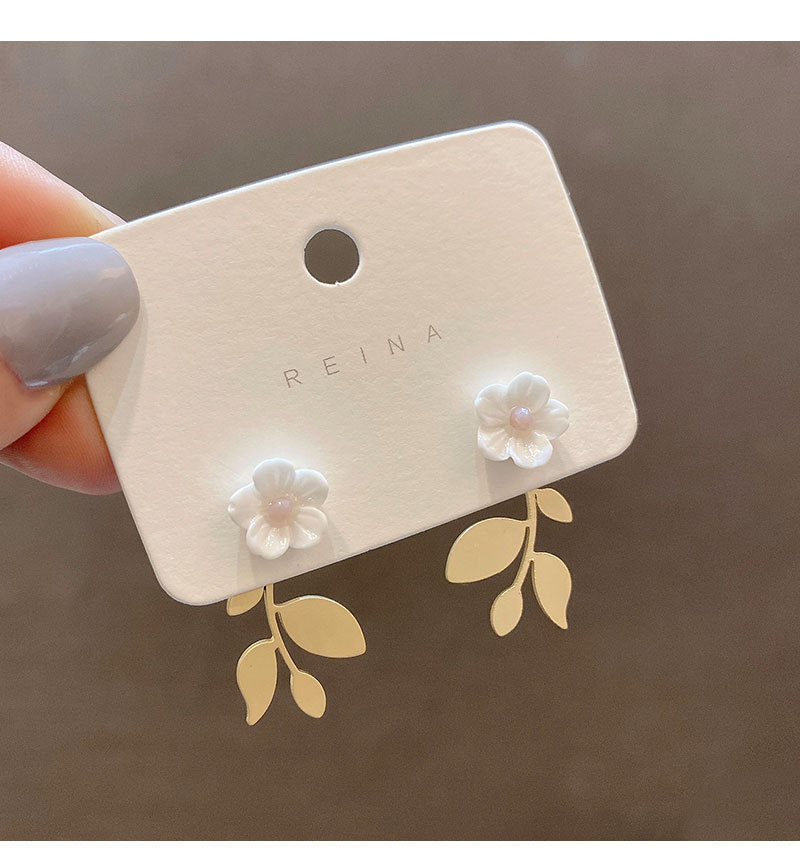 Fashion Resin Flower Copper Earrings display picture 7