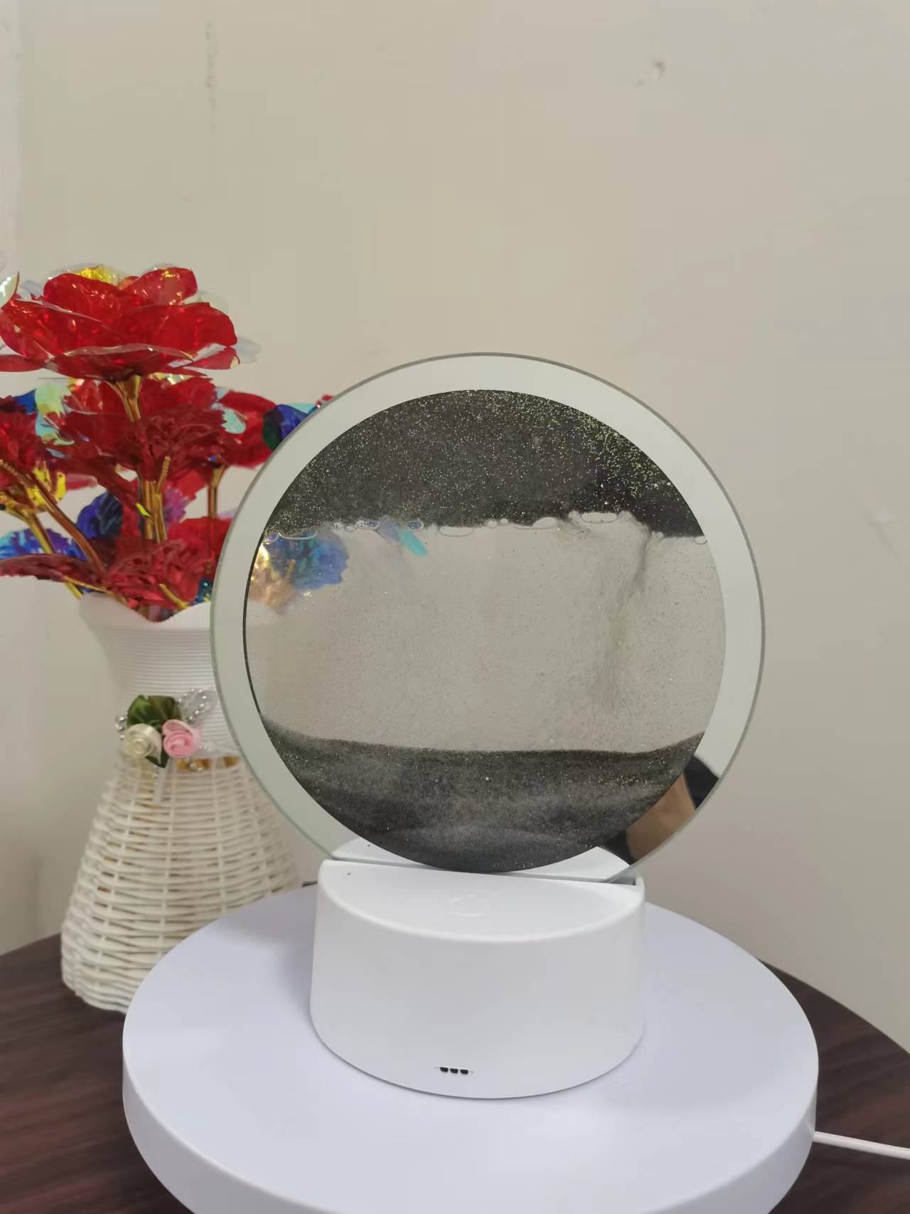 Romántico 16-color de control remoto de vidrio de arena movedizas pintura colorida noche luz creativa regalo descompresión alivio tapada sala de estar ambiente