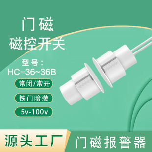 Door Magnetic Alarm Magnetic Switch Sensor Wired Concealed Embedded Iron Home Commercial Cross-Border Anti-Theft Normally Open Normally Closed