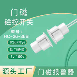 门磁报警器磁控开关感应有线暗装嵌入式铁家商用跨境防盗常开常闭