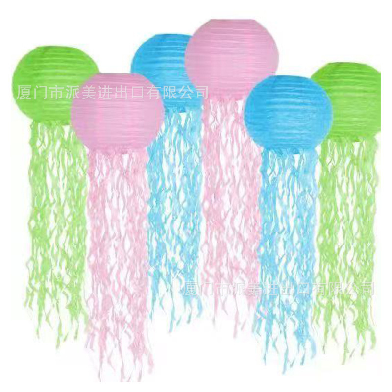 Cross-border new product Mermaid themed jellyfish paper lantern…