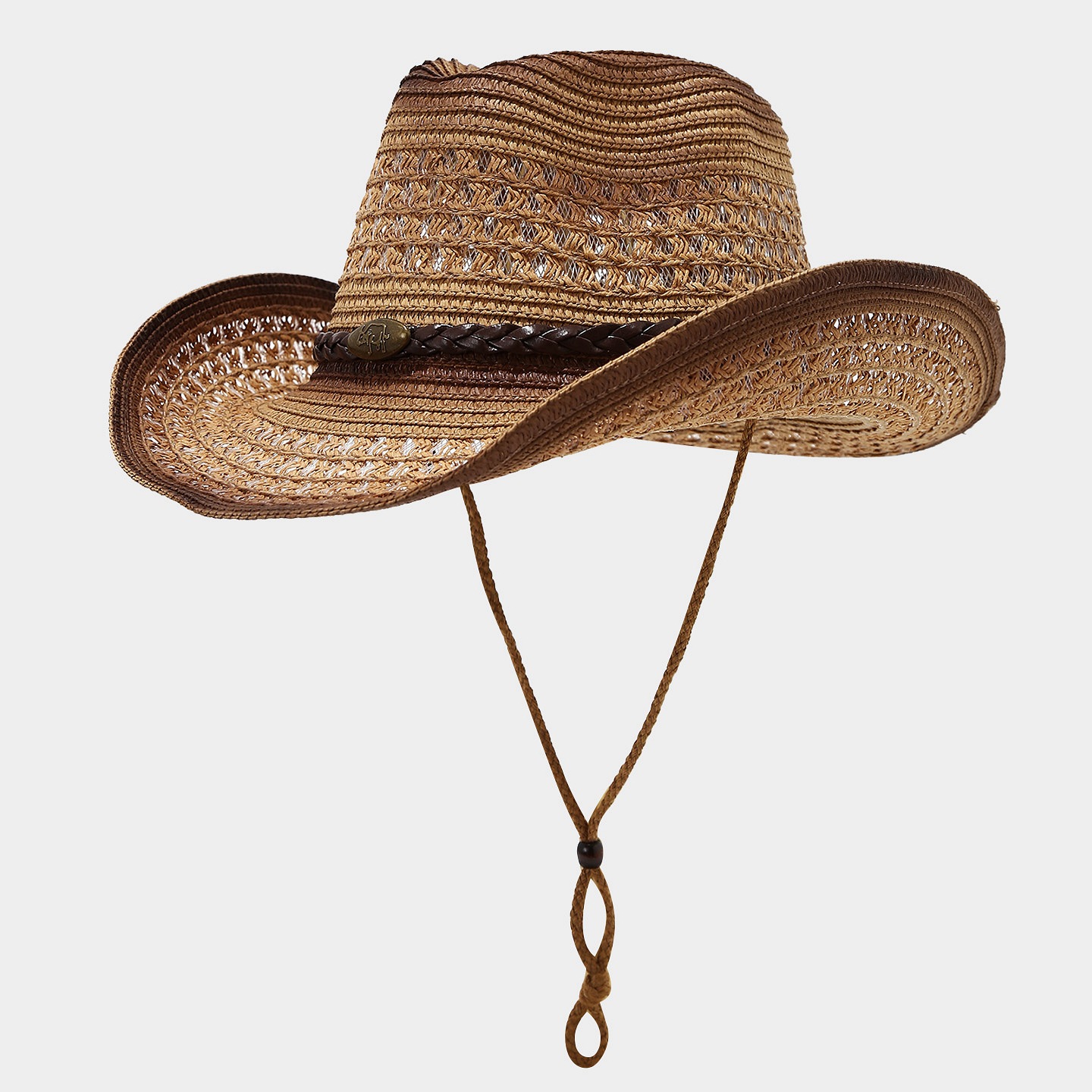 Primavera y verano nuevo ala al aire libre que forma el sombrero grande del sol de los hombres y las mujeres de mezclilla occidental estilo paja sombrero pescador sombrero image 25