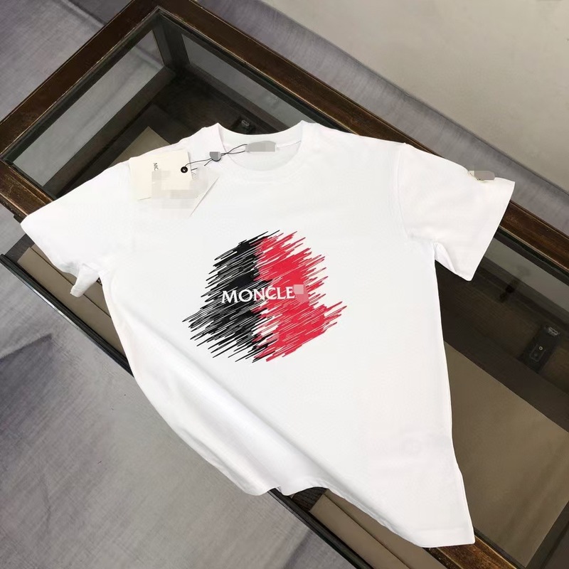 高バージョンの新しい純綿モンモンフルプリントベルクロ半袖ユニセックスTシャツトップカップル着用|undefined