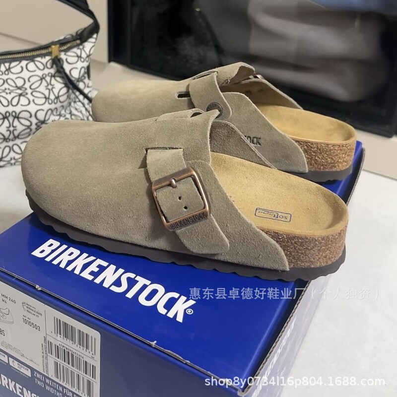 Foreign Trade Bk Birkenstock Toe Half-Slip Cork Sole Genuine Leather Comfortable Lazy Style Birkenstock Shoes Beach Sandals for Men and Women Foreign Trade Bk Birkenstock Toe Half-Slip Cork Sole Genuine Leather Comfortable Lazy Style Birkenstock Shoes Beach Sandals for Men and Women