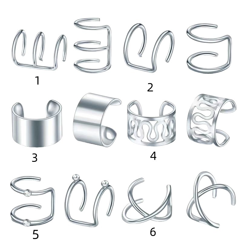 Pinzas para las orejas sin orejas de estilo insiso europeo y americano, pinzas para las orejas de hoja de personalidad simple retro, pendientes de venta caliente transfronteriza al por mayor