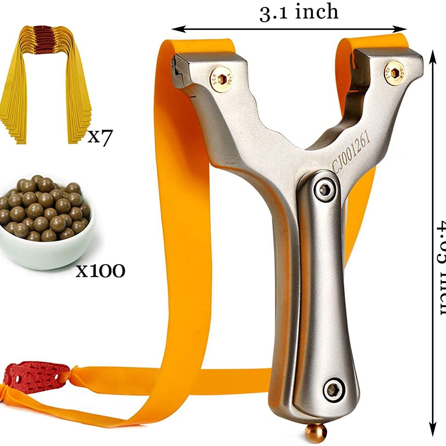 travel Olympic slingshot with flat rubber bands stainless steel