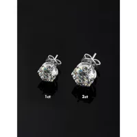 Серьги с моиссанитом S925 из чистого серебра, цвет D, имитация алмаза, европейско-американский хип-хоп стиль