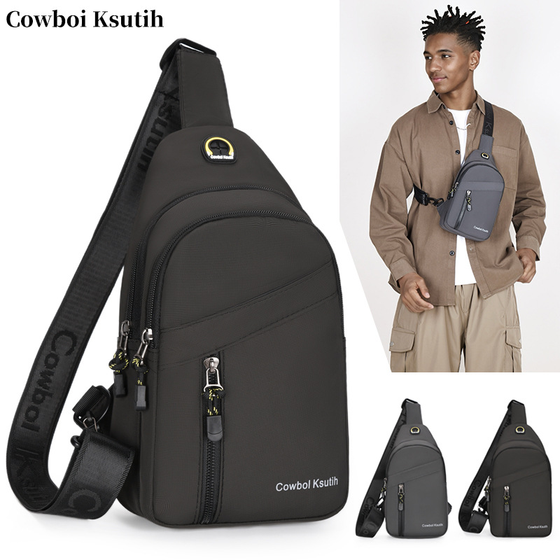 Cross-Border New Chest Bag Men's Korean Style Casual Shoulder Crossbody Bag Fashion Trend Oxford Cloth Outdoor Shoulder Backpack Trend