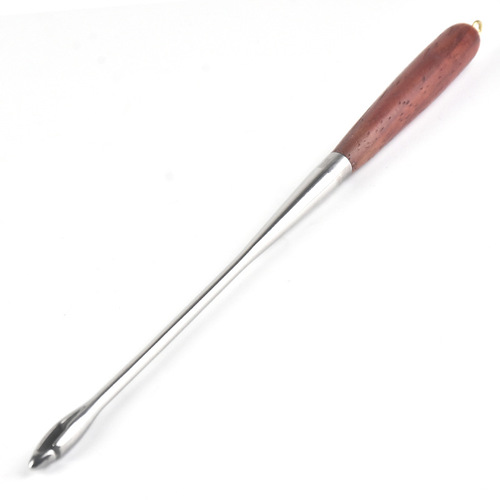 Wholesale stainless steel unhooker blind poke deep throat hook remover rosewood handle fish extractor unhook fishing accessories