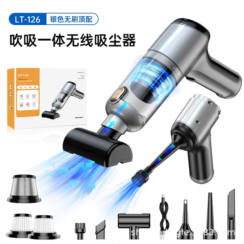 Ручной автомобильный пылесос, очистка от пыли одной кнопкой, ручной воздуходув, мощное всасывание и выдувание, для использования в автомобиле и дома.