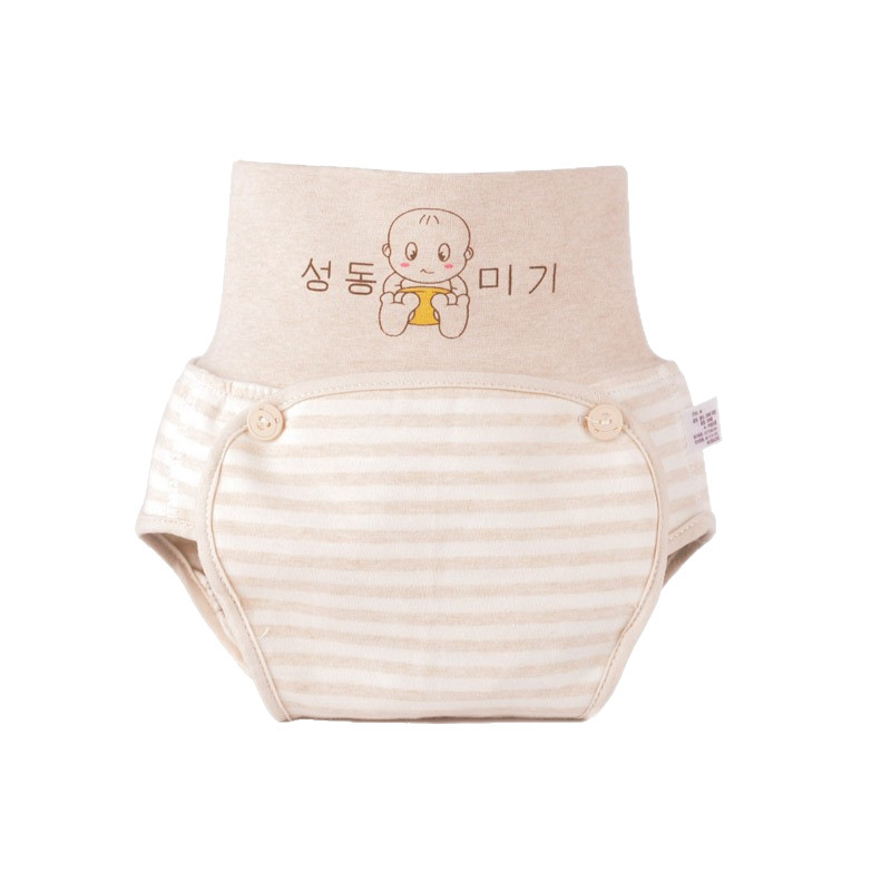 新生児用ハイウエストおむつパンツ、カラフルな綿の防水ミノン固定洗えるポケット、男女兼用、漏れ防止おむつパンツ|undefined