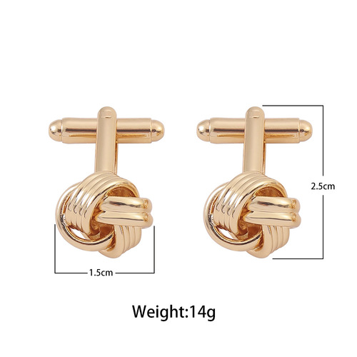 Ebay Cross-border New Product French-style Collar Buttons for Men, Braided Copper Sleeve Pins, Business Gift Manufacturer Wholesale