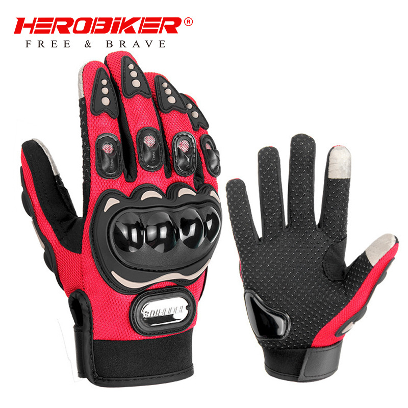 Guantes de ciclismo al aire libre para motocicletas para hombres y mujeres, pantalla táctil de cuatro estaciones, antideslizante, anticaída, dedos completos, suministros de guantes tácticos para bicicletas