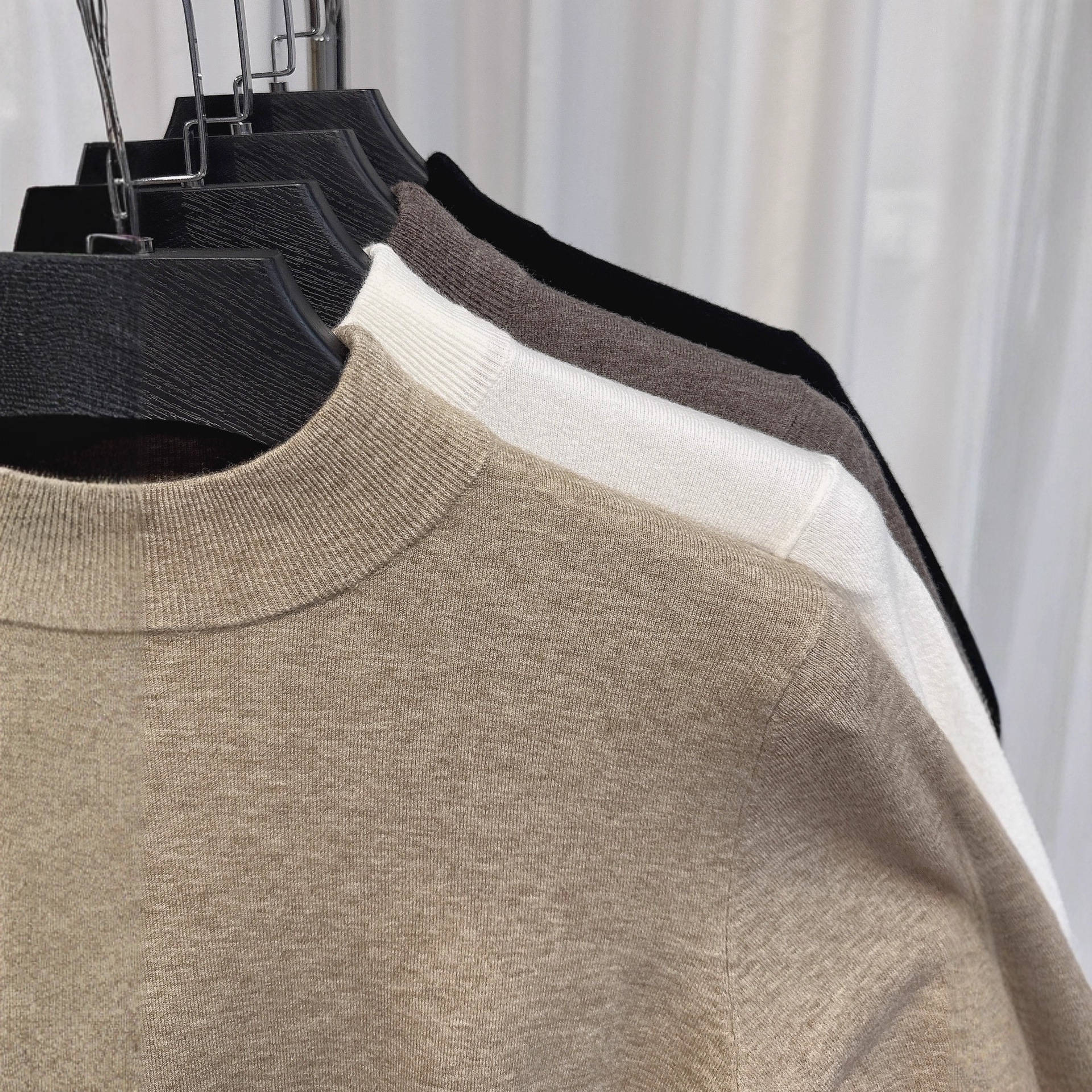 Otoño y invierno nuevo suéter de hombre medio cuello hombre jersey de lana de punto sluggish wind swetaer top