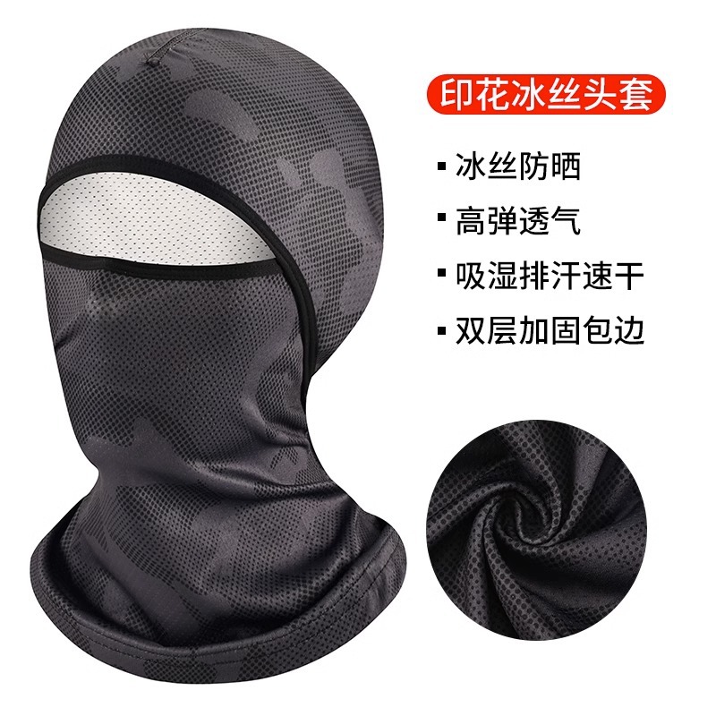 Capucha de protección solar de verano para hombres de seda de hielo protección solar al aire libre protección UV