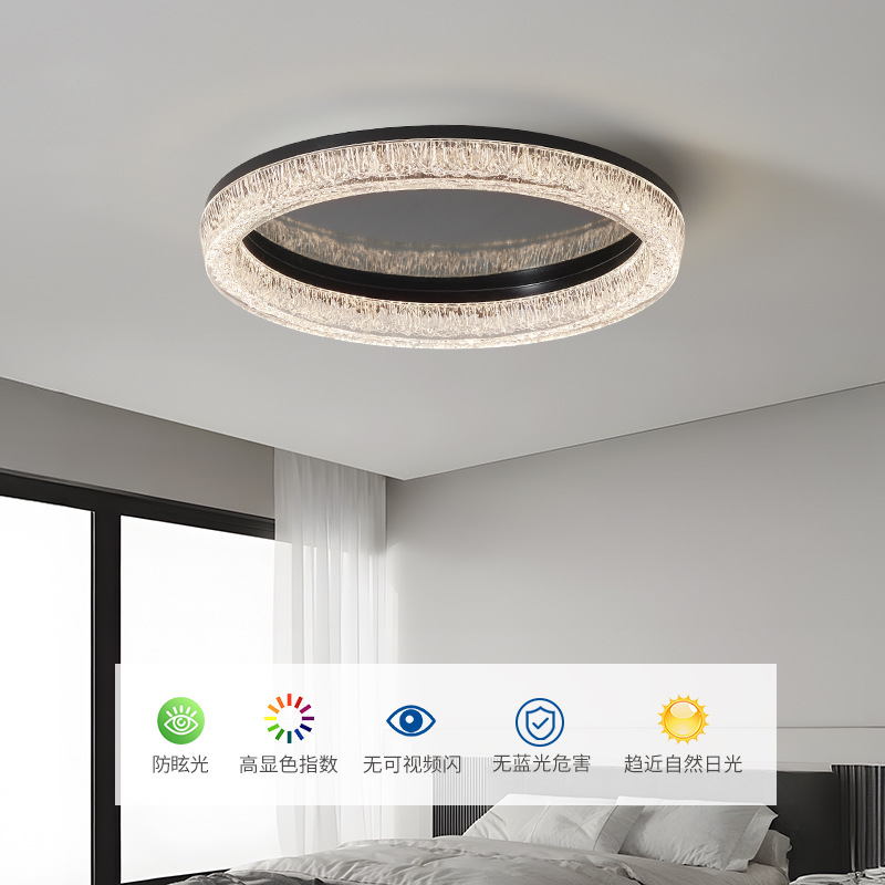 Luz de techo del dormitorio italiano minimalista lujoso led minimalista moderno de alta sensación de sala de estar luminaria Zhongshan 686L