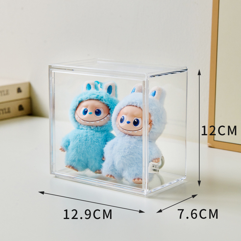 labubu心底密码系列盲盒收纳展示架拉布布4.0手办搪胶娃娃展示盒|undefined