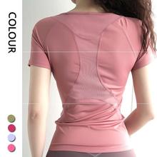 Women yoga clothing short-sleeved summer tights workout clot