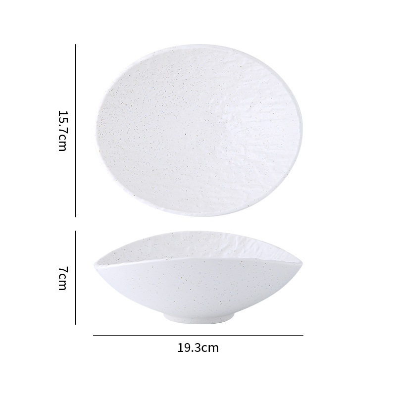 Plato de cerámica simple punto azul punto blanco conjunto de platos de platos de comedor occidental platos de cerámica de hotel con puntos