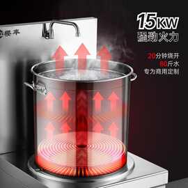 商用电磁炉15000W大功率平面低汤炉卤肉熬汤低汤灶食堂饭店电炉灶