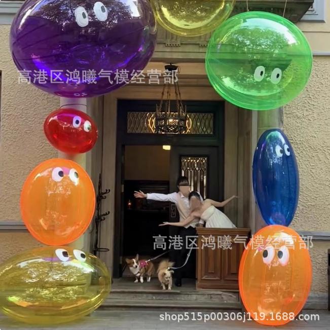 创意气模PVC闭气透明球 门头招牌圆球气模装饰商场酒吧悬挂气模球