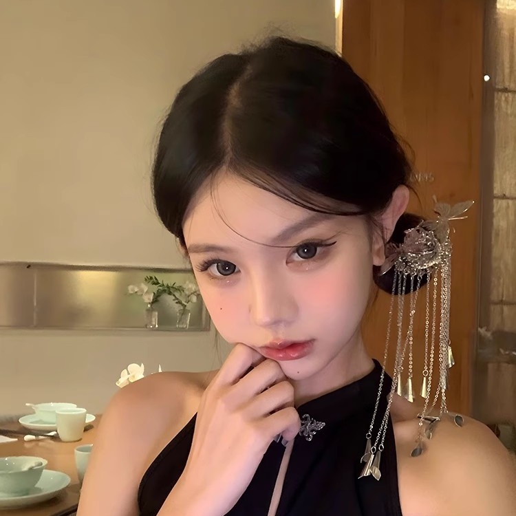 Nueva mariposa metálica china pinzas de cabello chicas estilo antiguo pinzas de cabello