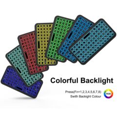 新しい空飛ぶマウスミニキーボード M7 Bluetooth キーボード携帯電話懐中電灯ユニバーサルポータブル超薄型発光キーボード