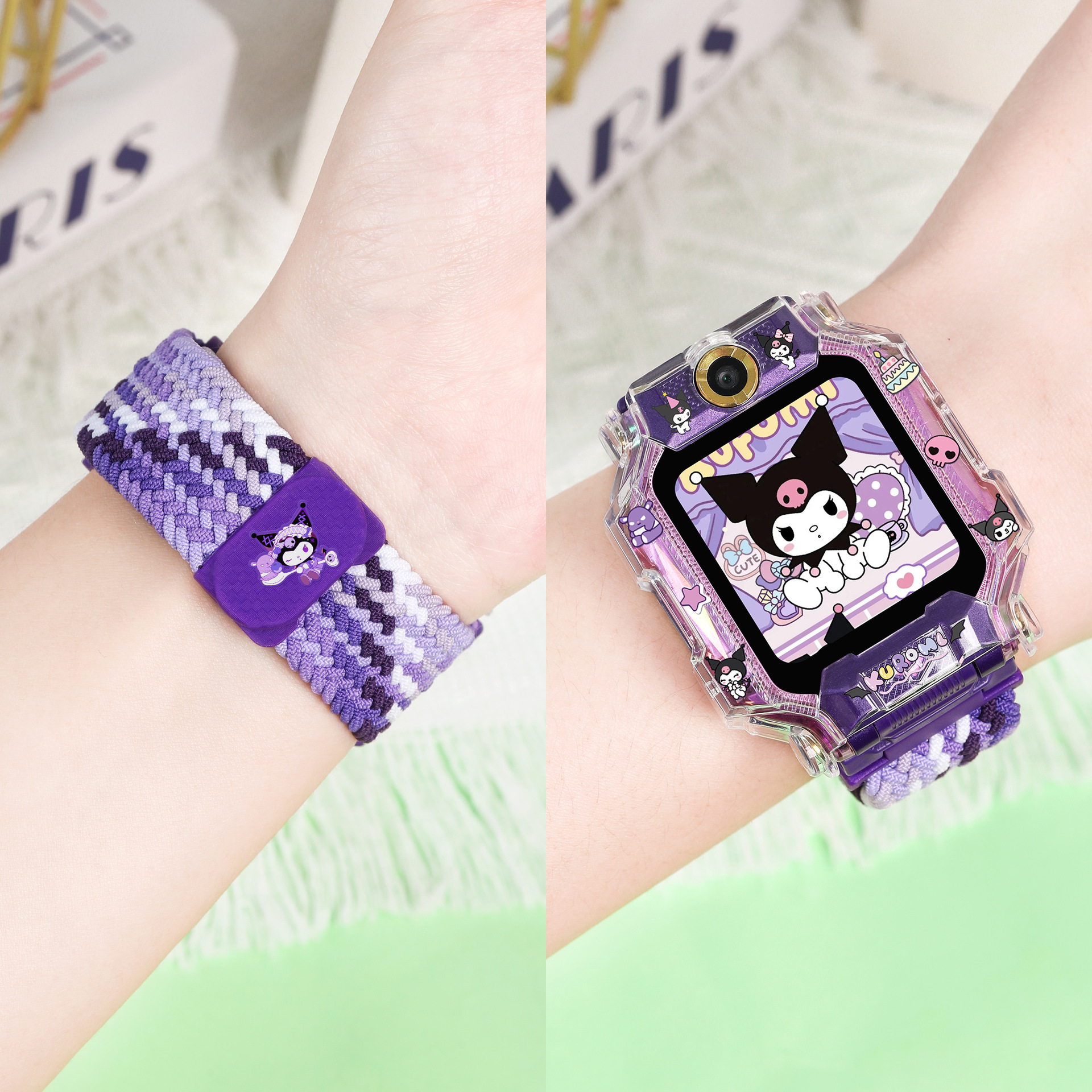 For small genius phone watch z10 woven magnetic strap d2/z8a/z9 cartoon printing case z6pro/z7