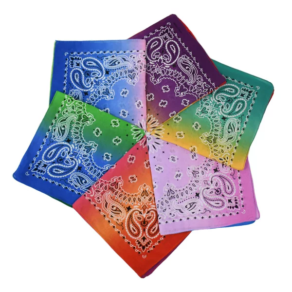 New Korean version of cotton gradient sweat-absorbent breathable turban sports outdoor riding scarf printed square scarf wholesale