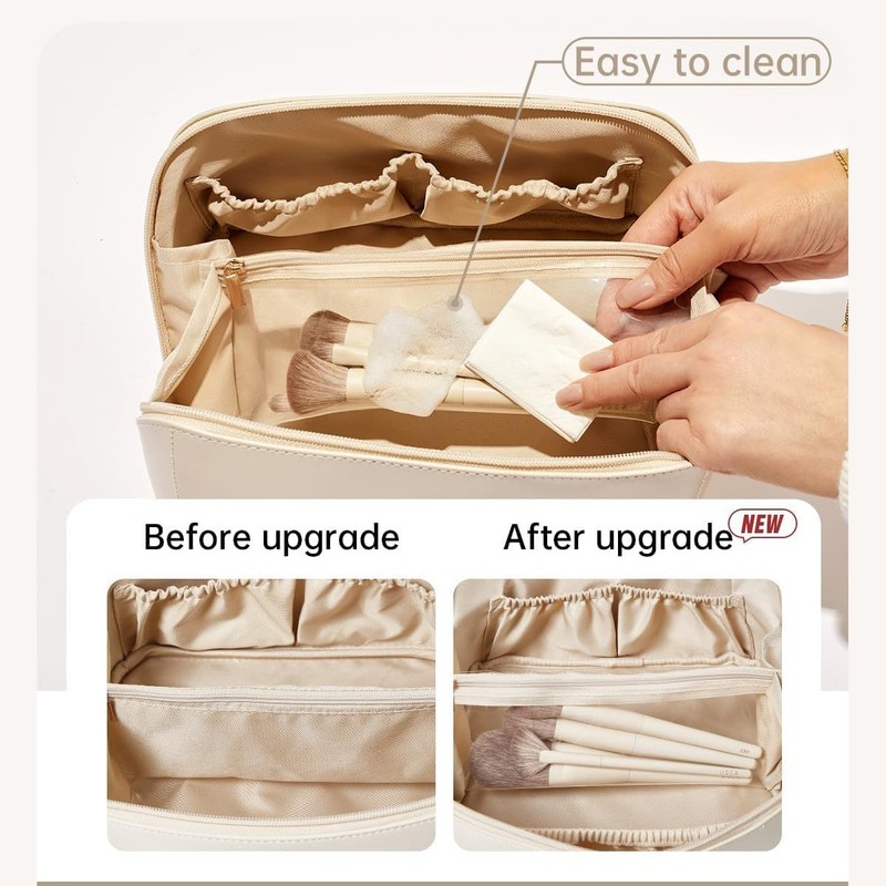 PU ファッショナブルで便利な化粧品バッグ旅行用収納袋手作りの見栄えの良い枕化粧品バッグ大容量のトイレタリーバッグ|undefined
