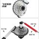 Trendy Cycling Cassette Flywheel Sleeve 12-Tooth Sleeve Flywheel Removal Tool with Extension Rod Without Extension Rod