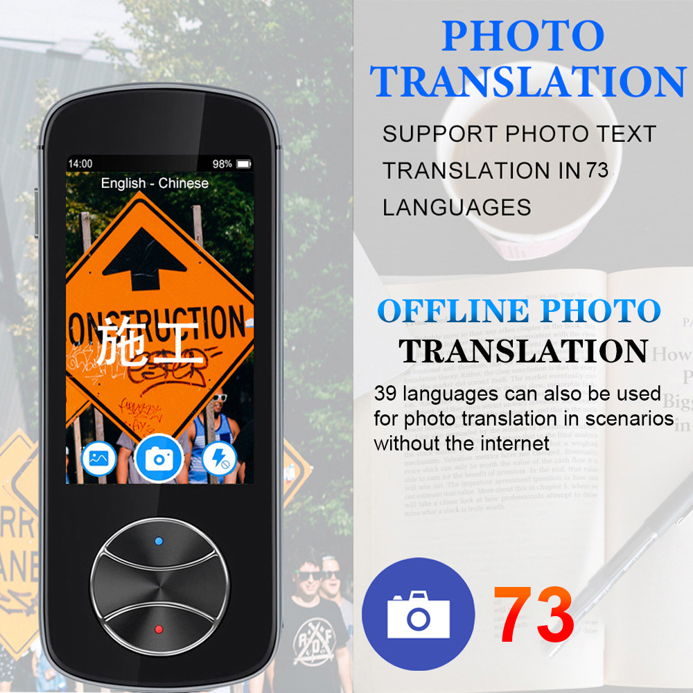 10 Intelligent Language Translator Multilingual Translation With Offline Translation Photo Translation 3.0-inch Touch Screen