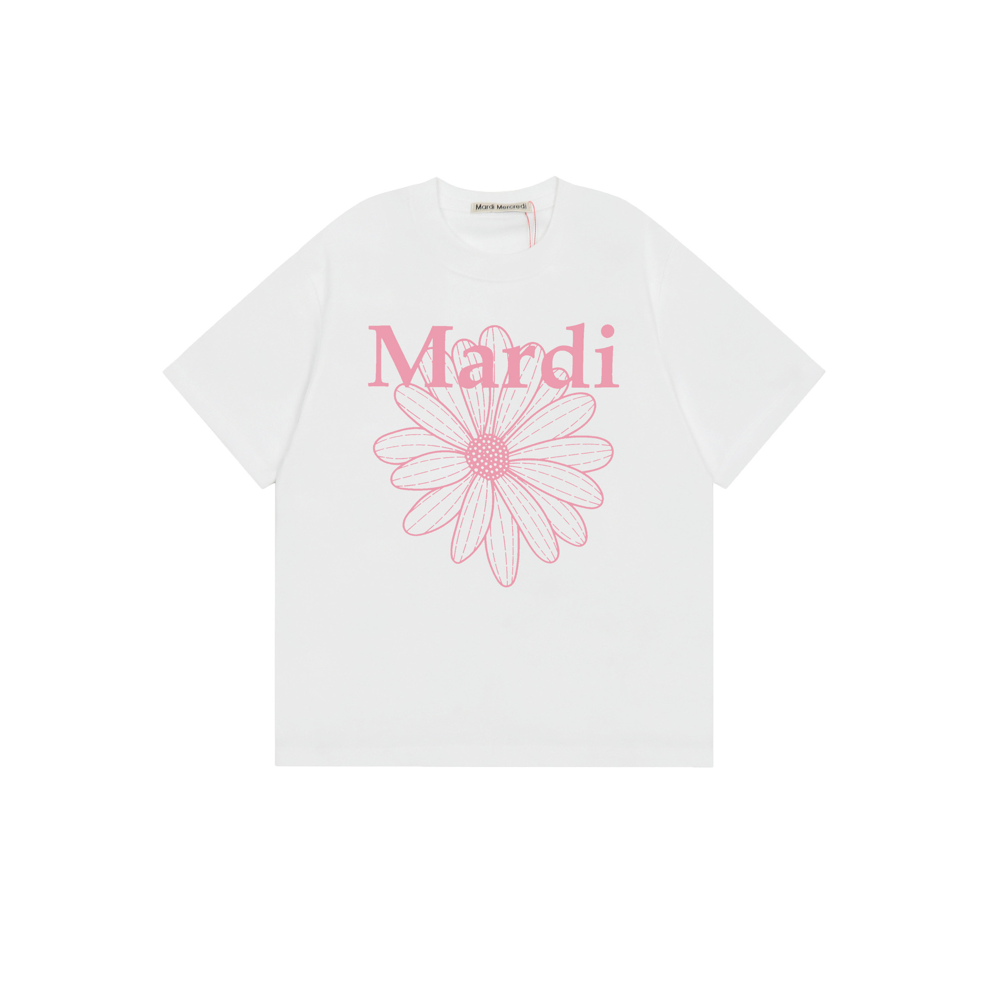 2025 新マルディ半袖右肩スリムフィットゴールドハイシルバー同スタイルデイジードックスフード犬 Tシャツホットガール着用