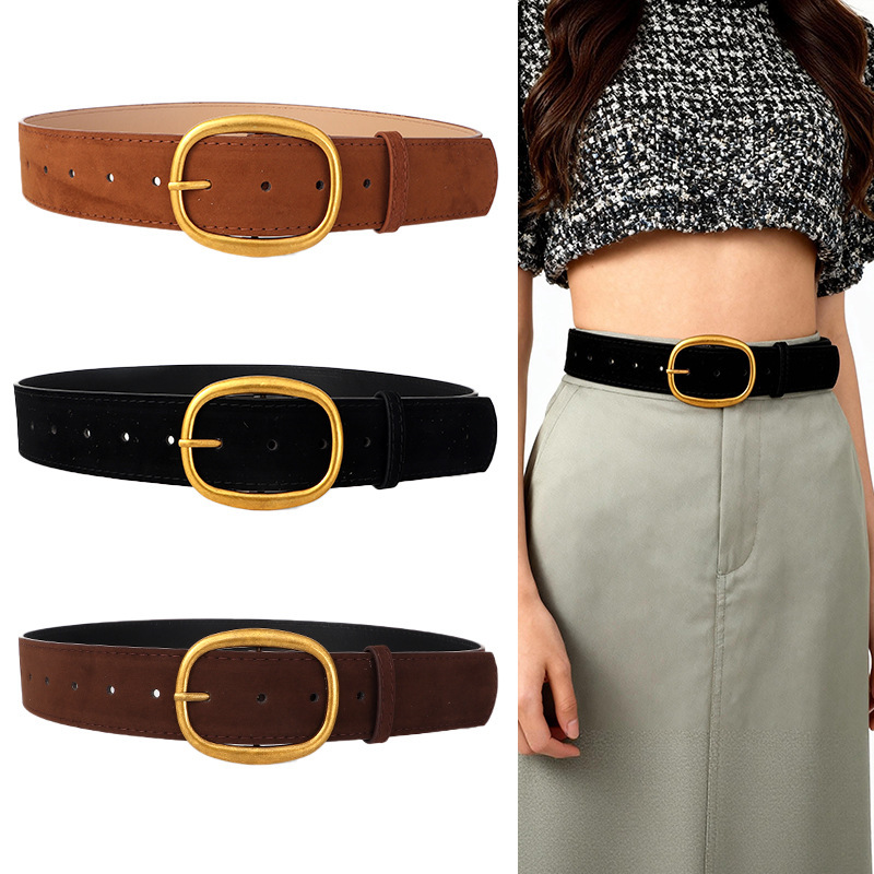 Popular Belt for Women in Autumn and Winter Retro Imitation Suede Decorative Coat Jacket Wide Belt High-End Versatile Skirt Girdle Black Popular Belt for Women in Autumn and Winter Retro Imitation Suede Decorative Coat Jacket Wide Belt High-End Versatile Skirt Girdle Black