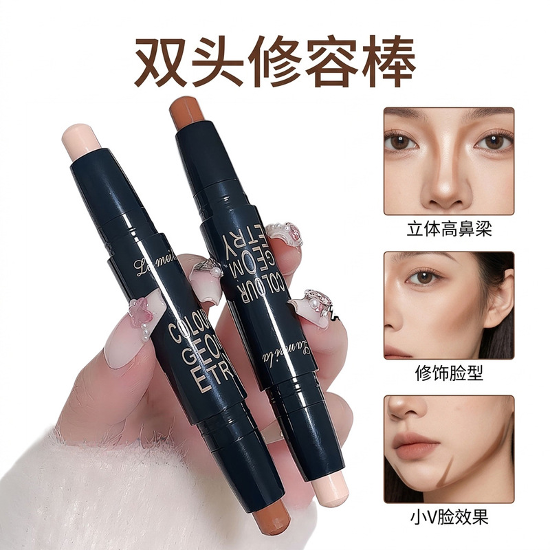 Lamela Double-Ended Contouring Stick Creates a Three-Dimensional Sculpted Face and Nose Shadow, with a Natural and Smooth Finish That Lasts and Doesn'T Smudge Easily Lamela Double-Ended Contouring Stick Creates a Three-Dimensional Sculpted Face and Nose Shadow, with a Natural and Smooth Finish That Lasts and Doesn'T Smudge Easily