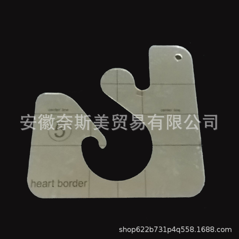 Plantilla de regla de costura acrílica DIY Plantilla de patchwork de kit de costura hueco de forma especial de 11 piezas